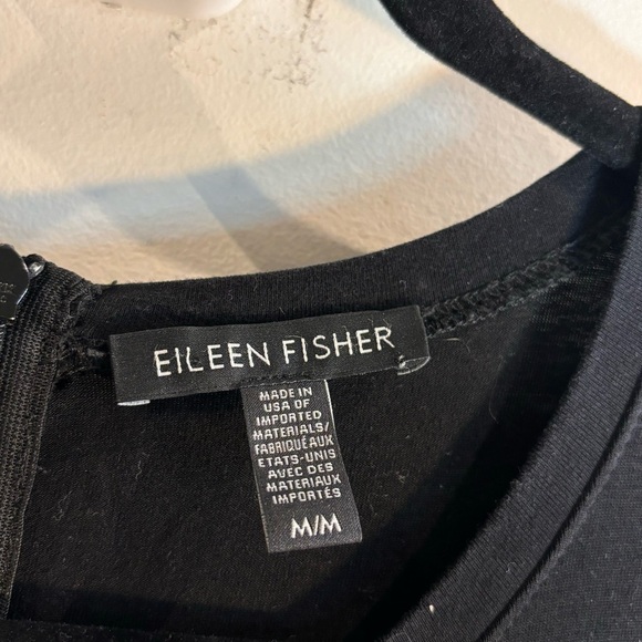 EILEEN FISHER Sz M Jumpsuit Wide Leg Cropped Short Sleeve Pockets Jersey Knit - Picture 4 of 13